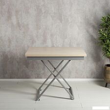 Стол-трансформер Levmar Apollo D68/S59 (дуб шамони светлый/серебро)