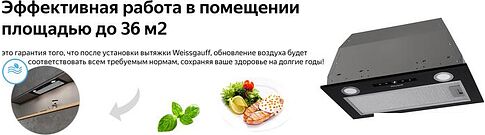 Кухонная вытяжка Weissgauff Box 1200 BL