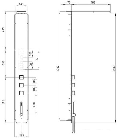 Душевая панель Deante Multibox NOO 051T