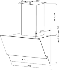 Кухонная вытяжка Germes Sarnia 60 (белый)