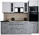 Готовая кухня Интерлиния Мила Gloss 2.4 (белый софт/керамика/травертин серый)