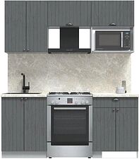 Готовая кухня Интерлиния Берес 1.8В (дуб серый/опал светлый)