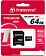 Карта памяти Transcend microSDXC Premium Class 10 64GB + адаптер [TS64GUSDXC10]
