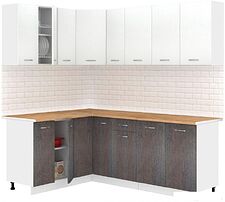 Готовая кухня Кортекс-мебель Корнелия Лира 1.5x2.1 (белый/береза/дуб бунратти) Готовая кухня Кортекс-мебель Корнелия Лира 1.5x2.1 (белый/береза/дуб бунратти)