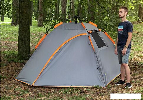 Треккинговая палатка Sundays ZC-TT036-3P v2 (темно-серый/желтый)