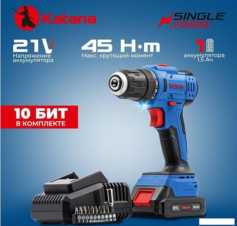 Дрель-шуруповерт Katana CD 3000 (с 1-им АКБ 1.5 Ач)