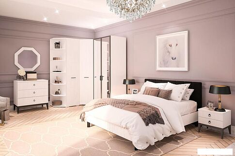 Комод Ангстрем Хилтон спальня ХТ-102.01 (Д) исп.26 (Д1, белый премиум)