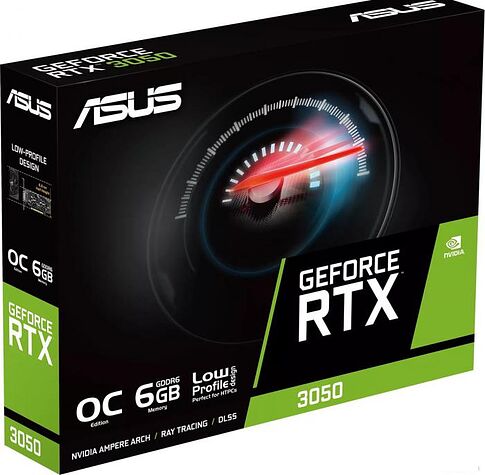 Видеокарта ASUS Dual GeForce RTX 3050 LP BRK OC Edition 6GB GDDR6 RTX3050-O6G-LP-BRK
