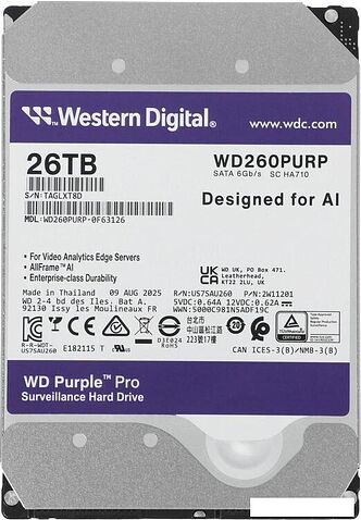 Жесткий диск WD Purple Pro 26TB WD260PURP