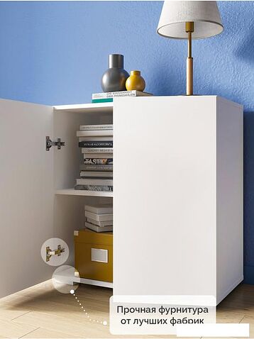 Тумба Стендмебель Коллета (белый/белый)