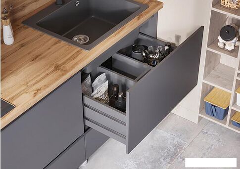 Готовая кухня Стендмебель Хелен 2.0 (серый графит)