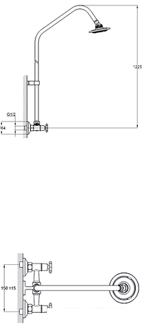 Верхний душ Solone JIK16-A102-A