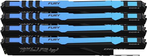 Оперативная память Kingston FURY Beast RGB 4x16GB DDR4 PC4-28800 KF436C18BBAK4/64
