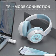 Наушники Onikuma GT802 (белый/голубой)