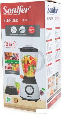 Стационарный блендер Sonifer SF-8010 (белый/черный)