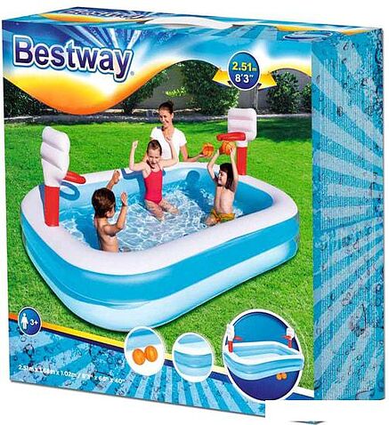 Надувной бассейн Bestway Баскетбол 54122 (254х168х102)