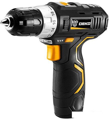 Дрель-шуруповерт Deko GCD12DU3 SET 4 063-4140 (с 2-мя АКБ, кейс, набор оснастки)