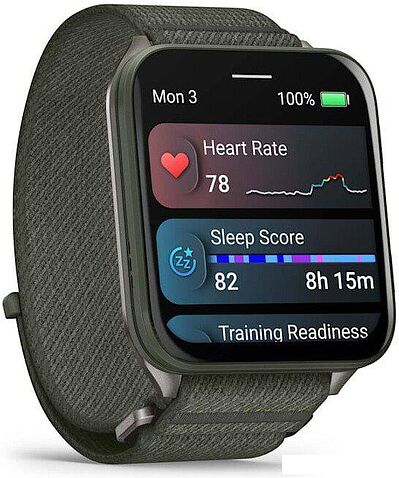 Умные часы Garmin Venu X1 (титановый/зеленый)