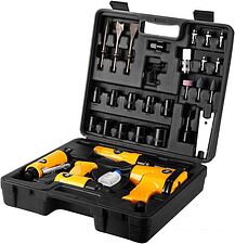 Deko Premium SET 34 018-0908 (прямая пневмошлифмашинка, пневмотрещотка, пневмодолото, пневмогайковерт) Deko Premium SET 34 018-0908 (прямая пневмошлифмашинка, пневмотрещотка, пневмодолото, пневмогайковерт)
