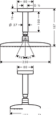 Верхний душ Hansgrohe Raindance E 240 1Jet 27383000