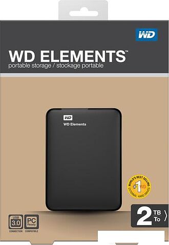 Внешний накопитель WD Elements Portable 2TB (WDBU6Y0020BBK)