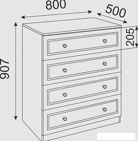 Комод Rinner Беатрис М05 (орех гепланкт)