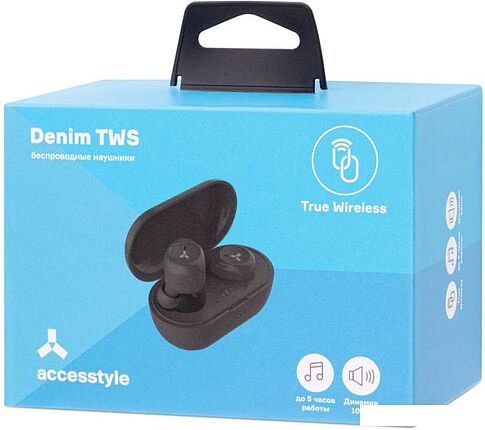 Наушники AccesStyle Denim TWS (черный)