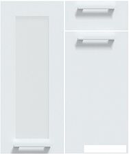 Готовая кухня Интерлиния Мила Gloss 60-24 (белый глянец/графит софт/травертин серый) Готовая кухня Интерлиния Мила Gloss 60-24 (белый глянец/графит софт/травертин серый)