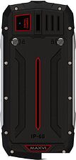 Кнопочный телефон Maxvi R10 (черный/красный)