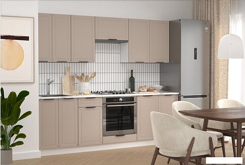 Готовая кухня Mio Tesoro Корнелия Ода-плюс 2.4 (капучино/мрамор итальянский)