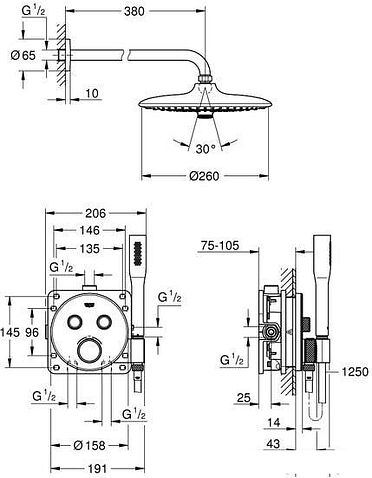 Душевая система Grohe Grohtherm Smartcontrol 34744000
