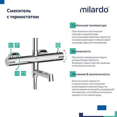 Душевая система  Milardo Ideal Spa ILSSBTHM06