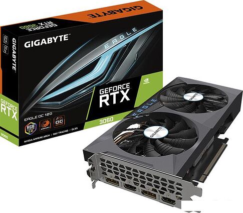 Видеокарта Gigabyte GeForce RTX 3060 Eagle OC 12GB GDDR6 (rev. 2.0)