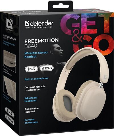 Наушники Defender FreeMotion B640 (бежевый)