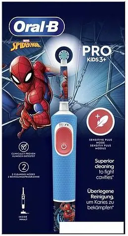 Электрическая зубная щетка Oral-B Vitality Pro 103 Kids Spiderman D103.413.2K