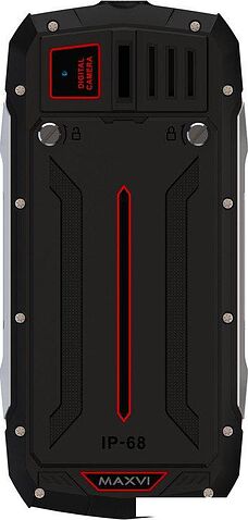 Кнопочный телефон Maxvi R10 (черный/красный)