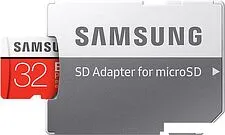 Карта памяти Samsung EVO Plus microSDHC 32GB + адаптер