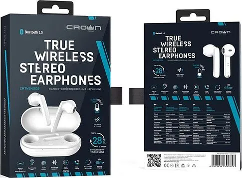 Наушники CrownMicro CMTWS-5009 (белый)