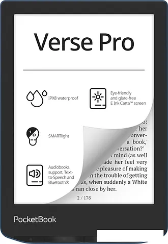 Электронная книга PocketBook A4 634 Verse Pro (лазурный)
