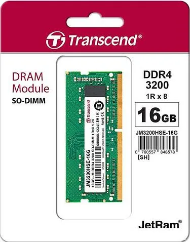 Оперативная память Transcend JetRam 32GB DDR4 SODIMM PC4-25600 JM3200HSE-32G