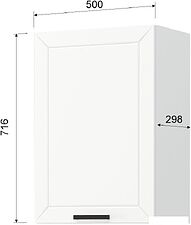 Шкаф навесной Mio Tesoro Альфа ШВ 500 (белый/холст белый)