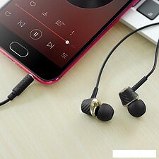 Наушники Hoco M70 (черный/золотистый) Наушники Hoco M70 (черный/золотистый)