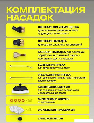 Пароочиститель Kunf TC-SC-003 W New (белый)
