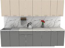 Готовая кухня ЭлиГард Lion 2.8 (персидский жемчуг/дымчатый алмаз/королевский опал)