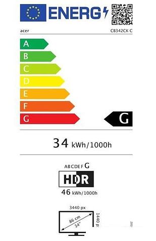 Монитор Acer CB342CKCsmiiphuzx