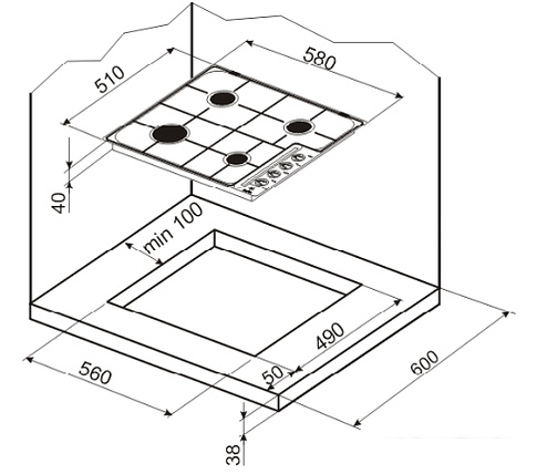 Варочная панель Hansa BHGI63030