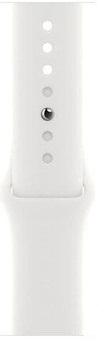 Умные часы Apple Watch SE 2 44 мм (алюминиевый корпус, серебристый/белый, спортивный силиконовый ремешок)