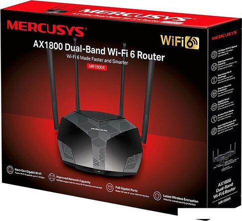 Wi-Fi роутер Mercusys MR1800X