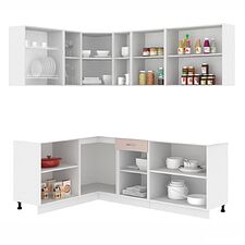 Готовая кухня Кортекс-мебель Корнелия Лира 1.5x2.2 без столешницы (дуб сонома)