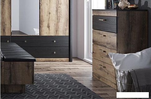 Комод Anrex Jagger 4S (дуб монастырский/черный)